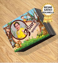 Hayvanlar2 Temalı Kişiye Özel Resimli Doğum Günü Magneti  8x6 Cm 10 Adet (Karışık)