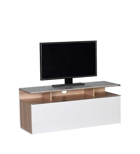 Adore Mobilya Vision Çekmeceli Tv Sehpası - Sonoma-Parlak Lake Beyaz 117x48x40 cm (GxYxD)