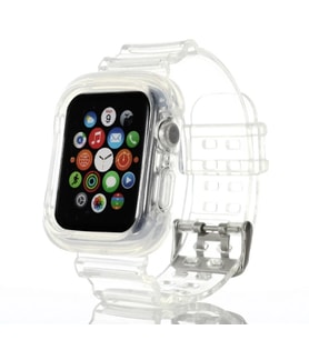 ALLY Apple Watch 6-SE-5-4 44mm / 3-2-1 42mm Kayış Kordon Kılıf Silikon-(5775) - HPSBYI8255-4620