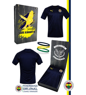 Fenerbahçe Orijinal A Takım Futbolcu Lacivert Çocuk T-Shirt +Bileklik Set Kutulu