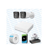 Provzen Hikvision 2’li İP 4MP Güvenlik Kamerası Seti Colorvu Mikrofonlu Olay Anında Bildirim
