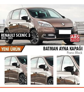 Renault Scenic Yarasa Ayna Kapağı Batman Parlak Siyah Piano Black