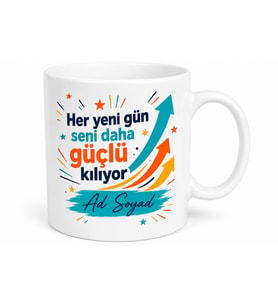 Ergen Çocuğa Güne Başlama Enerji Kupası Hediye Baskılı Kupa Bardak