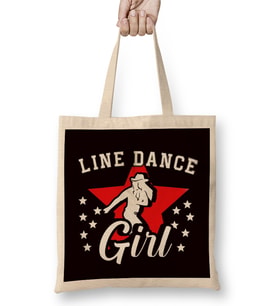 Line Dance Girl Line Dancing Country Western Music Cowgirl Bez Çanta Uzun Saplı