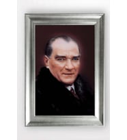 Gümüş Çerçeveli Atatürk Tablo cv945