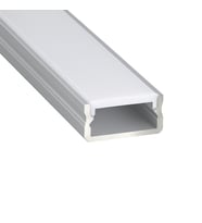 LED Kanal Profil Alüminyum sıva üstü İnce Kasa 13x6mm 1 Metre Üst Opak Pleksi 2128 Yan Kapak Dahil