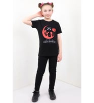 Toontoy Unisex Çocuk 23 Nisan Baskılı Tişört (Siyah)