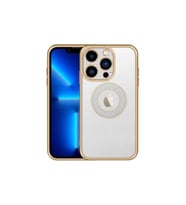 Apple iPhone 12 Pro Max Uyumlu Kılıf Kamera Korumalı Logo Gösteren Zore Esta Kapak (Gold)