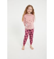 Roly Poly 2981 Bear Pembe Kız Çocuk Uzun Kol Pijama Takım