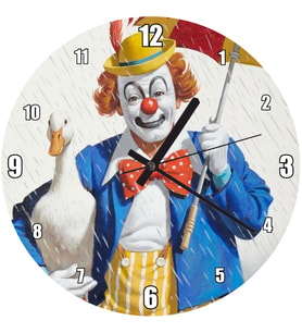Cakatablo  Arthur Sarnoff Palyaço Resim Duvar Saati