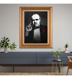 Altın Paspartulu Çerçeveli Tablo CV631 (Gold)
