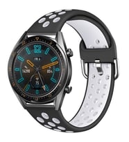 Huawei GT2 46mm 22mm Uyumlu Kordon Silikon Metal Başlıklı Esnek KRD-10 Kayış (Model 5)