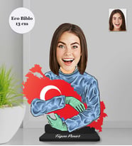 Kişiye Özel  Kahraman Doktor Kadın Ahşap Eco Biblo -1