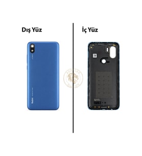 Yapıştırıcı Redmi 7A Mat Mavi Yapıştırıcı Arka Pil Kapağı + Yapıştırıcı ve Vida Seti