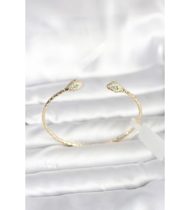Pirinç Gold Renk Yılan Model Bileklik 5886 - SSSSSS3052-8491