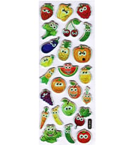 Sticker Kabartmalı Sticker Defter Planlayıcı Etiket (cb345) 16x7 cm- Meyveler