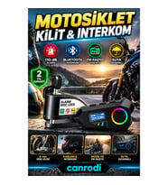 Bluetooth Hoparlör ve 110 dB Alarmlı 6 mm Disk Kilidi Seti – Motosiklet ve Bisiklet İçin