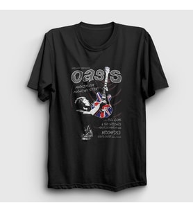 Presmono Unisex Siyah Guitar Oasis T-Shirt 100110tt