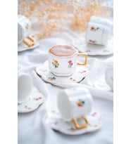 Iris 6 Kişilik Kahve Fincanı Takımı - 90 ml