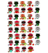 Sticker Kabartmalı A4 Boyutunda Stiker Defter, Planlayıcı Etiket, -(lim216) - Sevimli Kediler