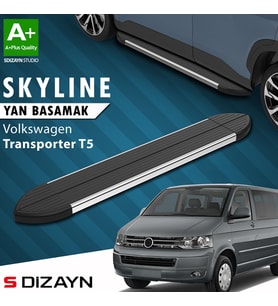 S-Dizayn VW Transporter T5 Kısa Şase Skyline Krom Yan Basamak 213 Cm 2003-2015 A+ Kalite