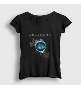 Presmono Kadın Siyah Weather Systems Anathema T-Shirt 389502tt