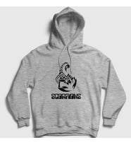 Presmono Unisex Gri Logo Scorpions Kapüşonlu Sweatshirt 109519tt (Gri)