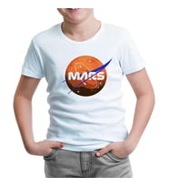 Nasa Mars Logo Beyaz Çocuk Tshirt