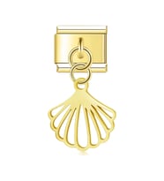 İstiridye Gold Çelik İtalyan Charm