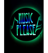 Music Please Led Işıklı Tablo