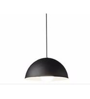 MYLİGHT S RETRO RUSTİK SİYAH İÇİ BEYAZ METAL SARKIT AVİZE 40 CM