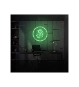 Bitcoin Logo Neon Tabela
