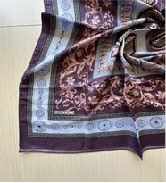 Ladycoco Soft Pamuklu Daire Desenli Şal (Mor-Mavı)