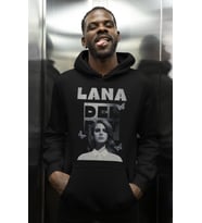 Lana Del Rey Baskılı Unisex Oversize Şarkıcı Hoodie
