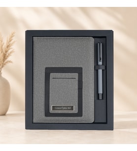Kutulu Defter Ajanda Kalem Seti - Özel İsim Baskılı