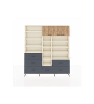 Arges Dolap 17 Raflı 6 Çekmeceli 3 Kapaklı 220x30x243 Aytaşı-Çam/Antrasit