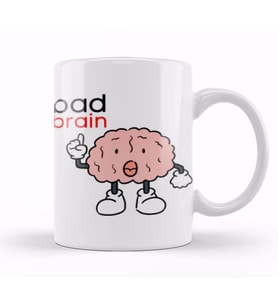 Funny Bad Brain Kupa Bardak Porselen