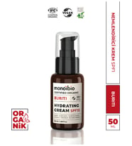 Monoibio Buriti Organik Nemlendirici Cilt Bakım Kremi  Günlük Nemlendirici Güneş Koruyucu SPF 15 Krem 50 ml