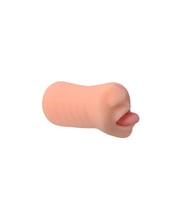 3 Boyutlu Suni Oral Mastürbatör - Pink Tongue