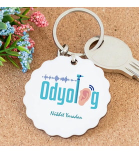 İsme Özel Odyolog Papatya Anahtarlık
