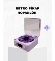 Pikap Hoparlör Aux Usb Projektörlü 360° Sesli Taşınabilir