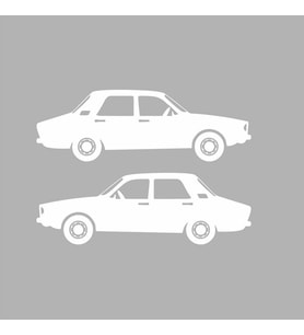 Renault12 Sticker Beyaz 16x5 CM