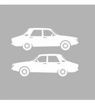Renault12 Sticker Beyaz 16x5 CM