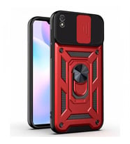 Kızaklı Tank Kılıf Xiaomi Redmi 9A Kırmızı