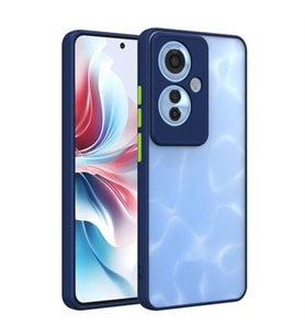 Coverzone Oppo Reno 11F 5G ile uyumlu K?l?f Hux Kapak ??k ve Dekoratif Model Toz Kir ve Darbelere Kar?? Koruma Y�kseltilmi? Kenarlar ile Ekstra Koruma (Lacivert)