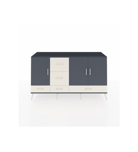 Hyperion Konsol 4 Raflı 5 Çekmeceli 3 Kapaklı 176x44x99 Antrasit-Antrasit/Aytaşı