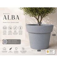 ALBA - BETON GÖRÜNÜMLÜ DEKORATİF SAKSI