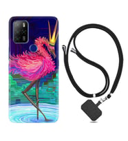 Omix X300 X500 X400 X600 X700 Kılıf Boyun Askılı Silikon Queen Flamingo 1748