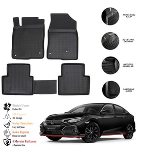 Honda Cıvıc (Fc5) 2020 3D Havuzlu Paspas OTL