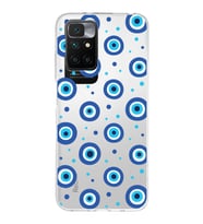 PrintiFy Xiaomi Redmi 10 ile Uyumlu 1mm Slim Fit Nazar Boncuğu 1 Baskılı Şeffaf  Kılıf